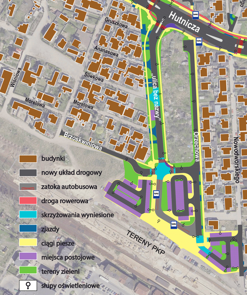 Mapka ze wskazaniem ulicy, której nadajemy nazwę!